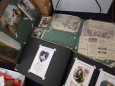 Three vintage postcard albums & contents ETC Condition reports are provided on request by email only