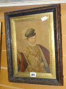 Nineteenth century watercolour of a prince or lord, inscribed verso 'Lord Dhlez??' dated 1877