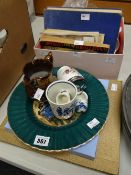 A parcel of commemorative items, copper lustre jug ETC Condition reports are provided on request