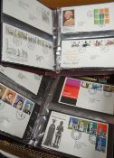 Three albums of first day covers, a parcel of table linen ETC Condition reports are provided on