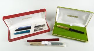 A parcel of fountain pens including boxed Waterman Condition reports are provided on request by