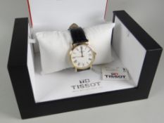 As new boxed labelled Tissot gents wrist watch on crocodile black leather strap Condition reports