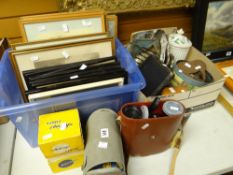 A parcel of framed pictures, sundry collectables, pair of binoculars ETC Condition reports are