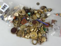 Parcel of assorted lockets & other jewellery including gold items Condition reports are provided