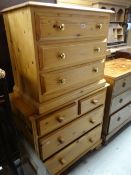 Two pine chests of drawers Condition reports are provided on request by email only for this type