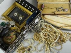 A parcel of pearls & jewellery items ETC Condition reports are provided on request by email only for