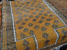 A small rust ground antique Persian prayer map, 124 x 75cms Condition reports are provided on