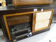 A Mullard veneer case vintage radio Condition reports are provided on request by email only for this