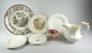 A parcel of nineteenth century antique pottery Condition reports are provided on request by email