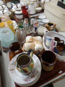 Royal Doulton Flambe vase (damage) & a quantity of mixed china, glass ETC Condition reports are