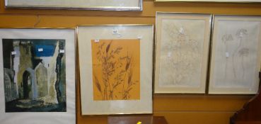 JOHN PIPER framed poster and a framed print AFTER V CHARLESWORTH ETC Condition reports are