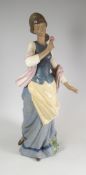 A large boxed Lladro figure of a flower picker numbered 2393 Condition reports are provided on