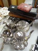 A parcel of electroplate & a parcel of cased flatware Condition reports provided on request by email