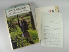 A parcel of letters handwritten by author Joyce Grenfell & a volume of 'In Pleasant Places'