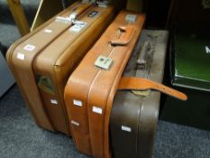 Five items of vintage luggage Condition reports provided on request by email for this auction