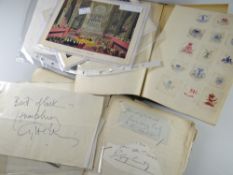 An early twentieth century notebook containing earlier autographs & letters from dignitaries ETC