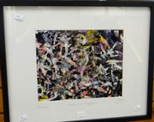 A T RYAN monoprint - entitled 'Winter 17-18 (Nightfall)'