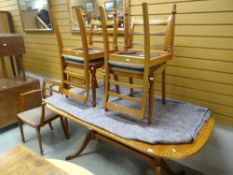 A modern dining table with six chairs Condition reports provided on request by email for this