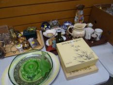 An oval Shelley platter, a Royal Doulton Proverbs series-ware plate, parcel of mixed china, boxed