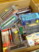 A quantity of boxed mainly Corgi diecast vintage bus models Condition reports provided on request by