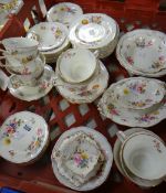 A quantity of Royal Crown Derby floral teaware Condition reports provided on request by email for