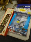 A collection of six assorted model aircraft / planes / vehicles Condition reports provided on