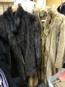 A vintage mink fur jacket & a German vintage raccoon fur coat Condition reports provided on