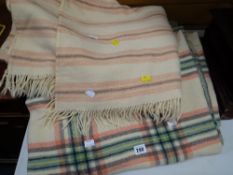 Three vintage blankets Condition reports provided on request by email for this auction otherwise