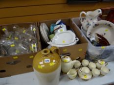 A quantity of mixed china & glass, stoneware flagon ETC (proceeds to Wales Air Ambulance)