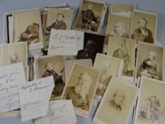 A parcel of nineteenth century autographs & carte de visite Condition reports provided on request by