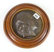 A bronze relief roundel by David D'Angers, 26cms diam Condition reports provided on request by email