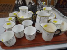 A quantity of Shelley teaware, pattern number 11140 Condition reports provided on request by email