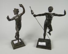 A pair of vintage metal Greek God figures Condition reports provided on request by email for this