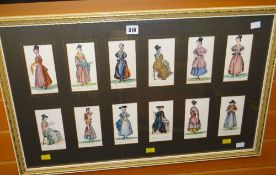 A framed series of twelve Welsh costume prints Condition reports provided on request by email for