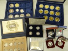 A quantity of cased & boxed commemorative coinage Condition reports provided on request by email for