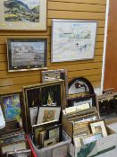 A very large quantity of framed paintings, prints, mirrors, a quantity of books ETC (proceeds to our