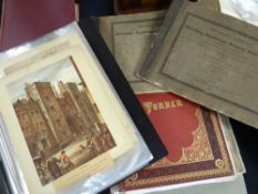 A parcel of loose prints including sets relating to London & other topography, also three 1824
