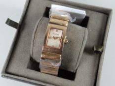 Clogau 'Gold of Royalty Company' Welsh design rose plated ladies diamond watch (boxed) RRP £520