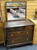 A Stag mirrored chest of two long & three short drawers Condition reports provided on request by