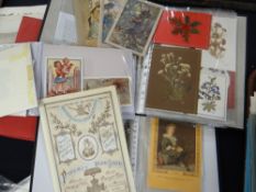 A collection of early nineteenth century greetings cards & prints ETC Condition reports provided