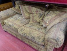 Modern upholstered two seater lounge settee
