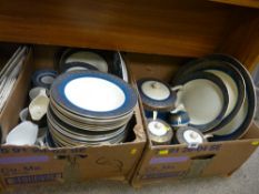 George Jones & Sons 'Crescent Ivory' part dinner service and a small quantity of Willow pattern