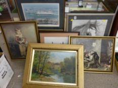 Quantity of framed pictures and prints