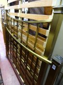 Modern brushed metal double bedstead