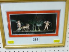 MARIA GIAZINO gouache - Pompeii, 8 x 17 cms