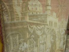 Wall hanging tapestry of an Arabic street scene