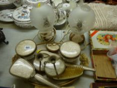 Extensive vintage dressing table set
