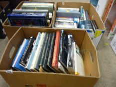 Three boxes of books, mainly ships and shipping interest with a small quantity of DVDs, various