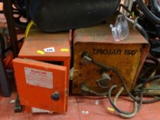 Parcel of welding equipment including a Trojan 150 arc welder and Murex etc E/T