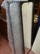 Two modern industrial style metal dressing mirrors